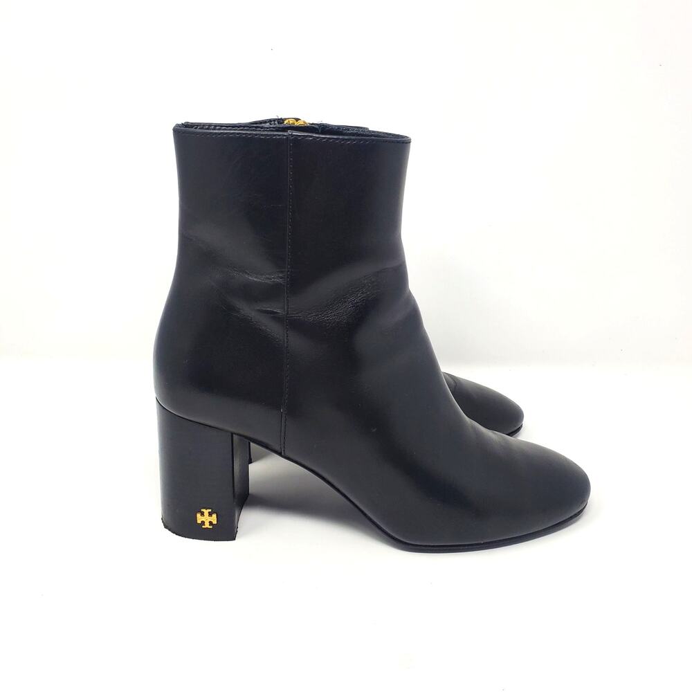 Tory Burch Brooke 70MM Ankle Bootie Calf Leather Perfect Black 46063 Size 6.5 - Picture 3 of 11